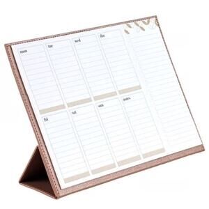 Vegan Leather Stand Up Padfolio - Rose Gold + 2 Refill Pads